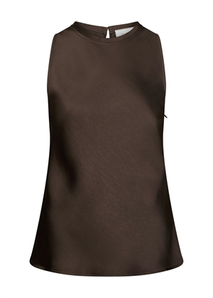 Celina heavy sateen top Dark Brown Neo Noir 